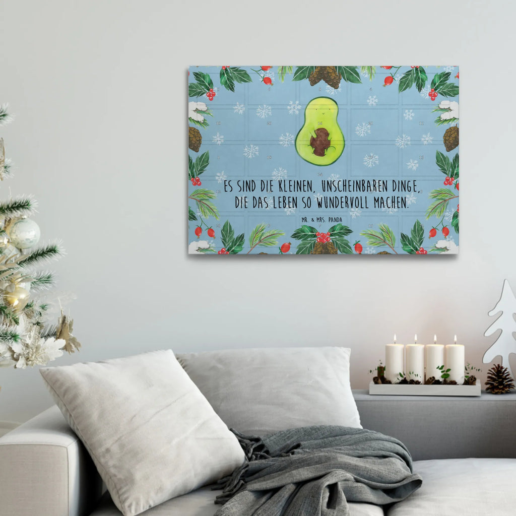 Tee Adventskalender Avocado Kern Adventskalender, Kerzen Adventskalender, Duftkerzen Adventskalender, Avocado, Veggie, Vegan, Gesund, Avokado, Avocadokern, Kern, Pflanze, Spruch Leben