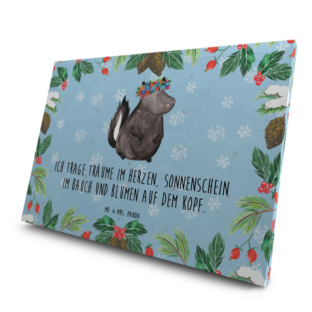 Tee Adventskalender Stinktier Mädchen Adventskalender, Kerzen Adventskalender, Duftkerzen Adventskalender, Stinktier, Skunk, Wildtier, Raubtier, Stinker, Stinki, Yoga, Namaste, Lebe, Liebe, Lache