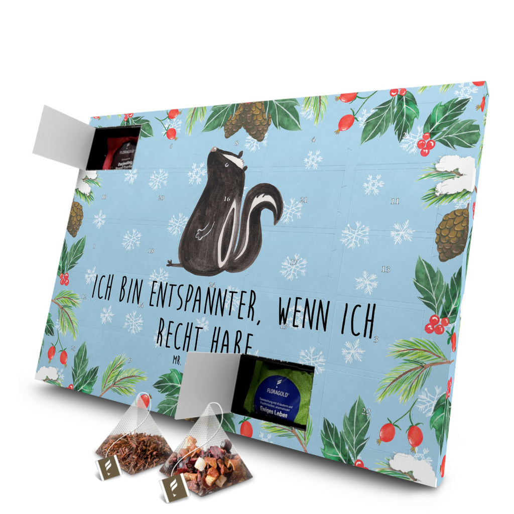 Tee Adventskalender Stinktier Sitzen Adventskalender, Kerzen Adventskalender, Duftkerzen Adventskalender, Stinktier, Skunk, Wildtier, Raubtier, Stinker, Stinki, Spruch, Büro, Recht, Besserwisser