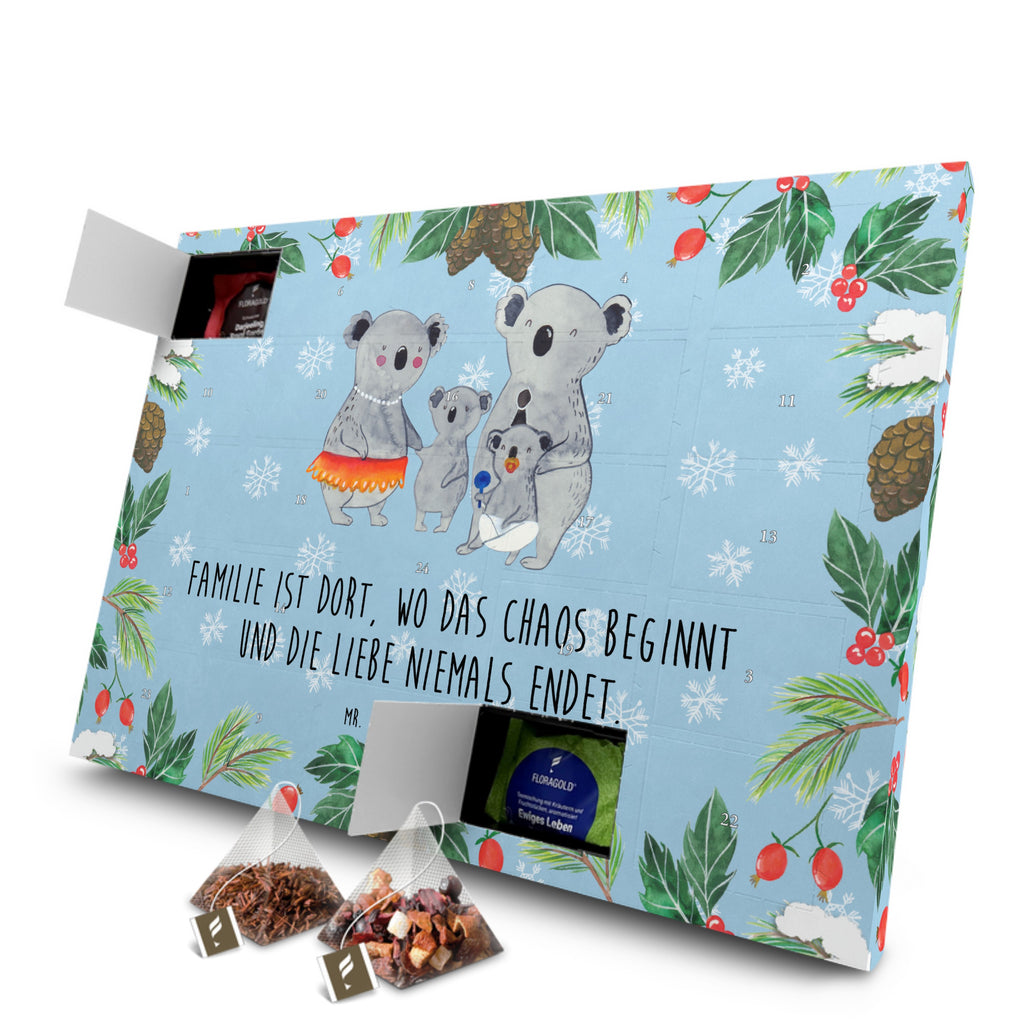 Tee Adventskalender Koala Familie Adventskalender, Kerzen Adventskalender, Duftkerzen Adventskalender, Familie, Vatertag, Muttertag, Bruder, Schwester, Mama, Papa, Oma, Opa, Koala, Koalas, Family, Kinder, Geschwister, Familienleben