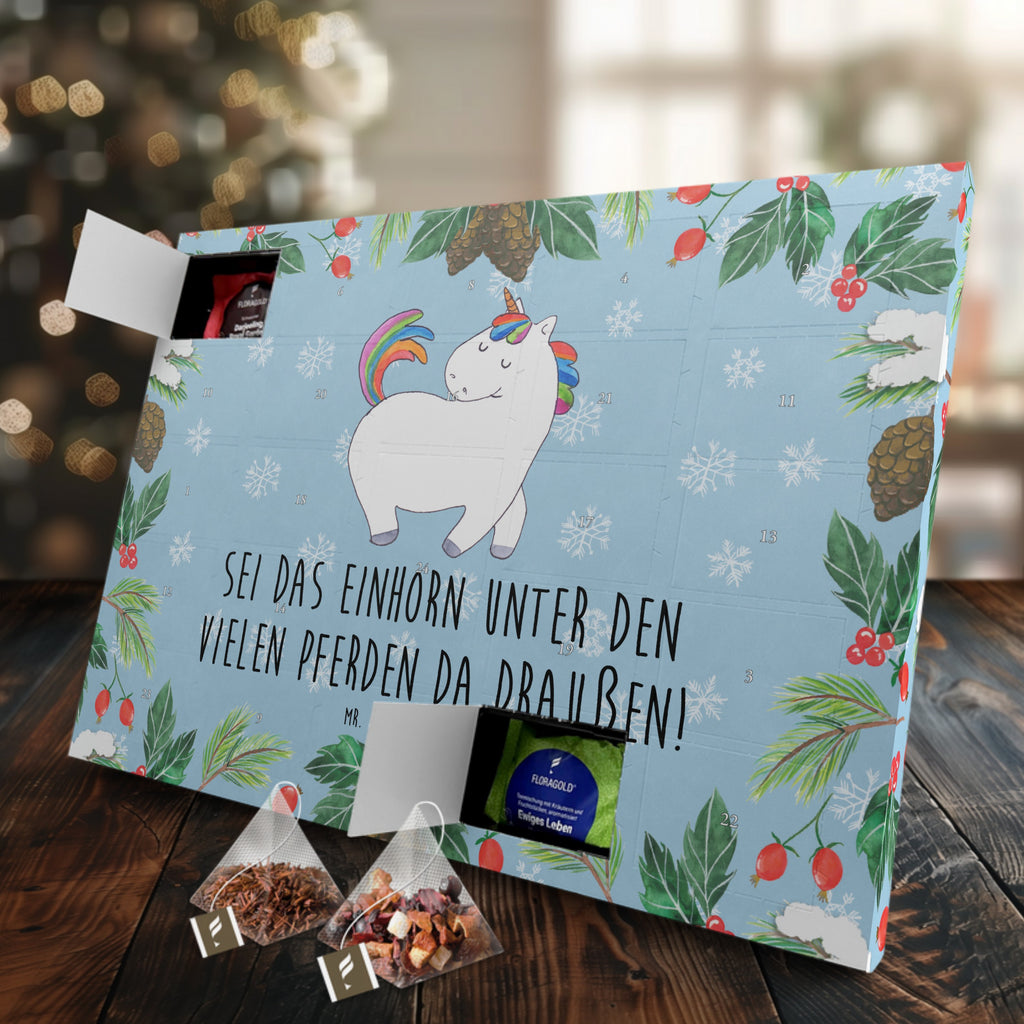 Tee Adventskalender Einhorn Stolzieren Adventskalender, Kerzen Adventskalender, Duftkerzen Adventskalender, Einhorn, Einhörner, Einhorn Deko, Pegasus, Unicorn, stolz, anders, bunt, Pferd, Reiter, Reiten, Freundin, Geschenk