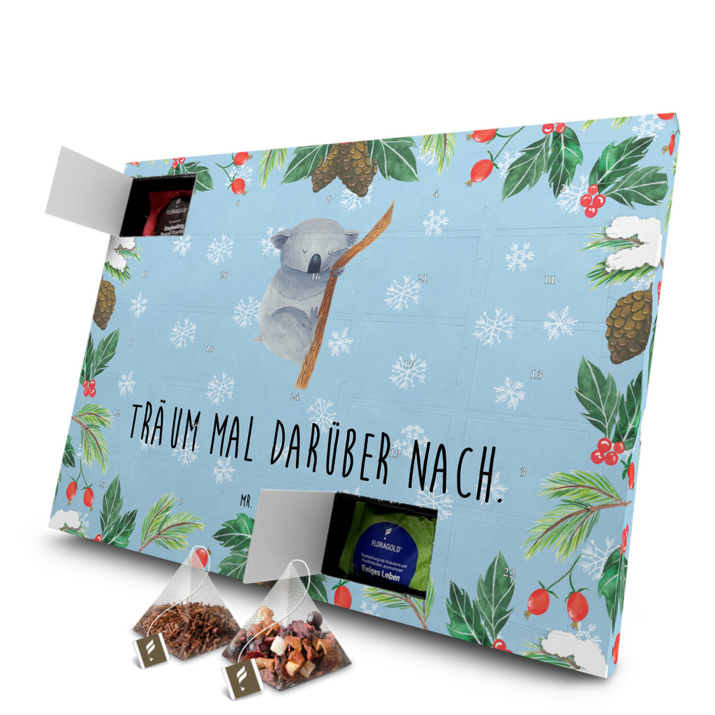 Tee Adventskalender Koalabär Adventskalender, Kerzen Adventskalender, Duftkerzen Adventskalender, Tiermotive, Gute Laune, lustige Sprüche, Tiere, Koala, träumen, Traum, schlafen, Schlafzimmer, Traumland, Bär, Koalabär