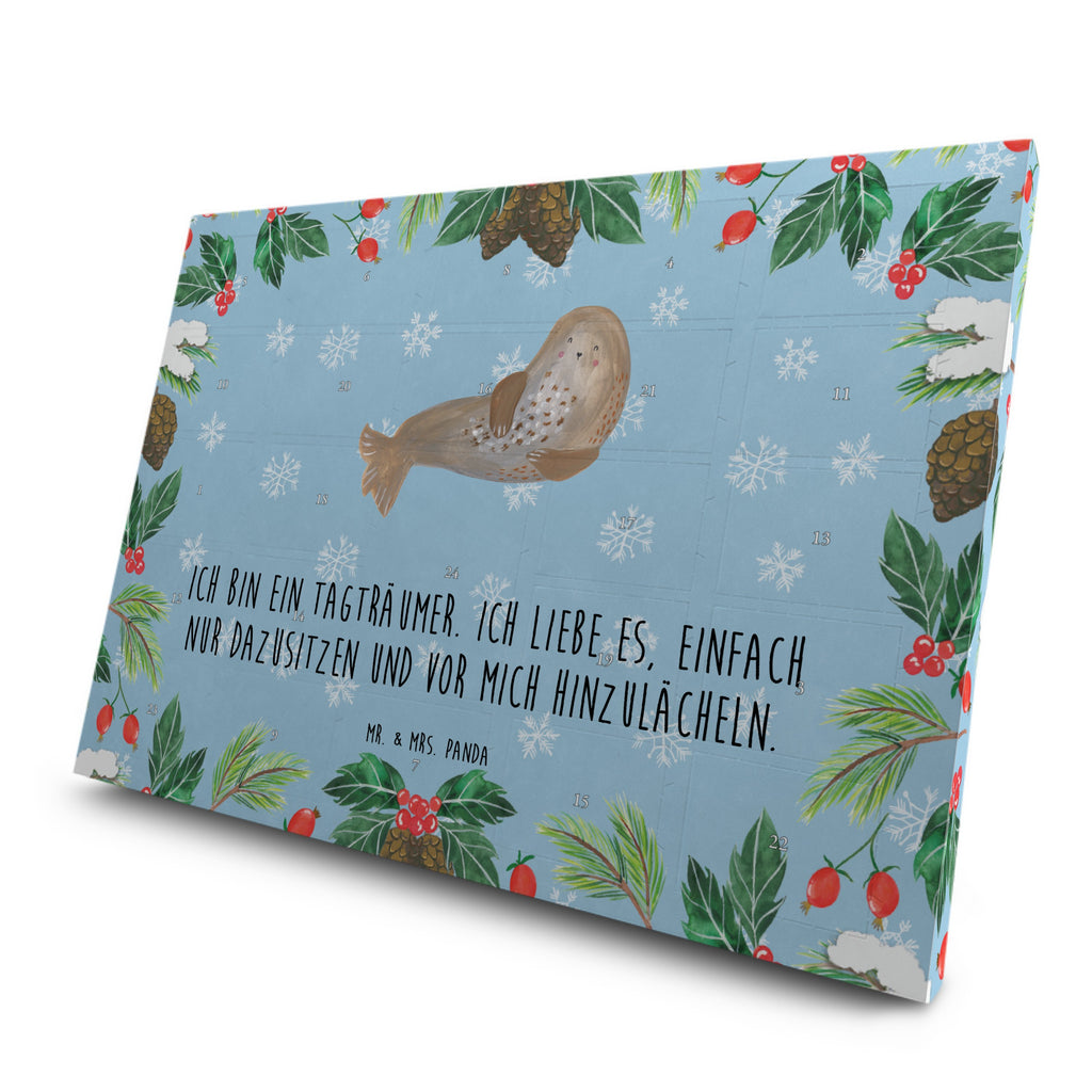 Tee Adventskalender Robbe Lachen Adventskalender, Kerzen Adventskalender, Duftkerzen Adventskalender, Tiermotive, Gute Laune, lustige Sprüche, Tiere, Robbe, Robben, Seehund, Strand, Meerestier, Ostsee, Nordsee