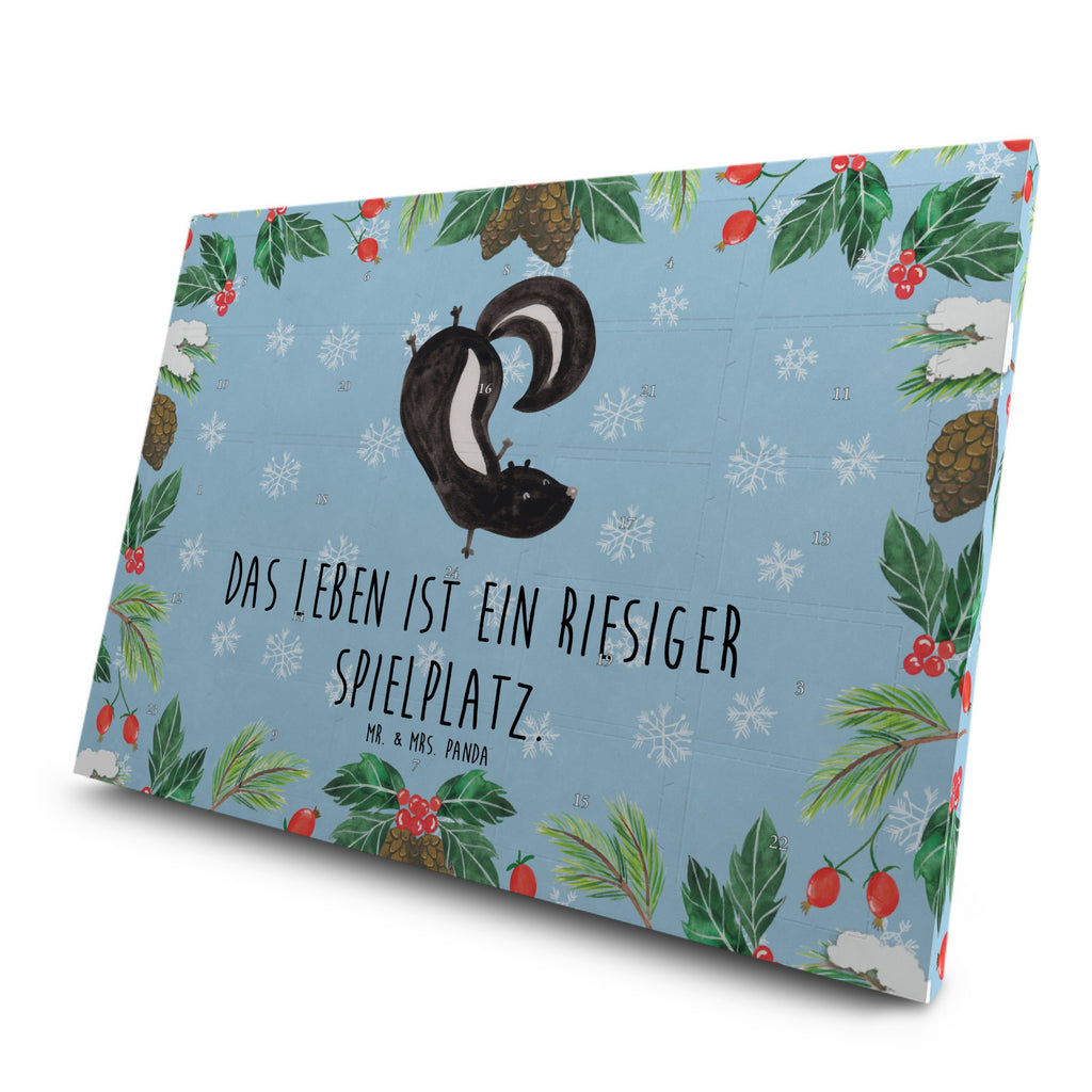 Tee Adventskalender Stinktier Handstand Adventskalender, Kerzen Adventskalender, Duftkerzen Adventskalender, Stinktier, Skunk, Wildtier, Raubtier, Stinker, Stinki, Spielplatz, verpielt, Kind