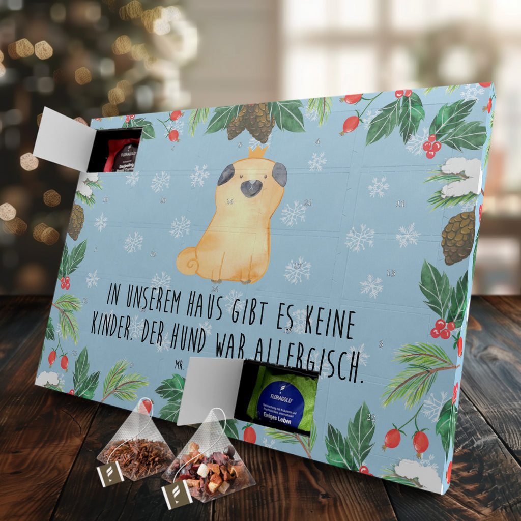 Tee Adventskalender Mops Krone Adventskalender, Kerzen Adventskalender, Duftkerzen Adventskalender, Hund, Hundemotiv, Haustier, Hunderasse, Tierliebhaber, Hundebesitzer, Sprüche, Mops, allergisch, kinderlos, Hausregel, Hundebesitzer. Spruch, lustig