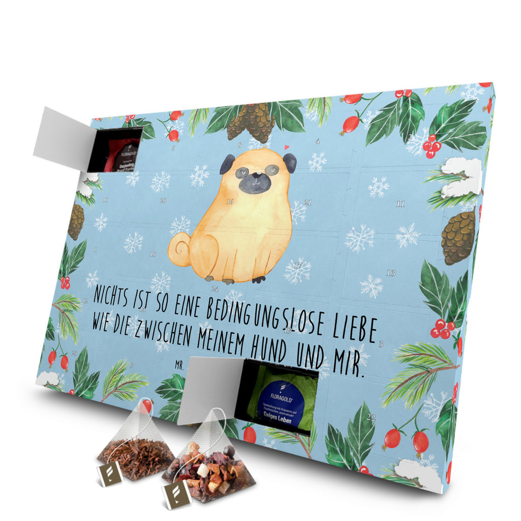 Tee Adventskalender Mops Adventskalender, Kerzen Adventskalender, Duftkerzen Adventskalender, Hund, Hundemotiv, Haustier, Hunderasse, Tierliebhaber, Hundebesitzer, Sprüche, Mops, Liebe, Hundeliebe