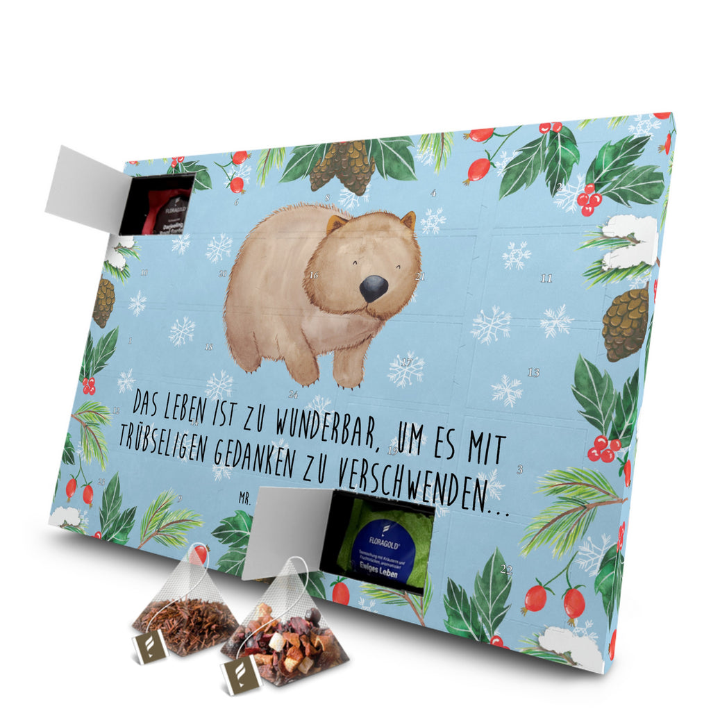 Tee Adventskalender Wombat Adventskalender, Kerzen Adventskalender, Duftkerzen Adventskalender, Tiermotive, Gute Laune, lustige Sprüche, Tiere, Wombat, Das Leben ist schön, Motivation, Spruch, Australien