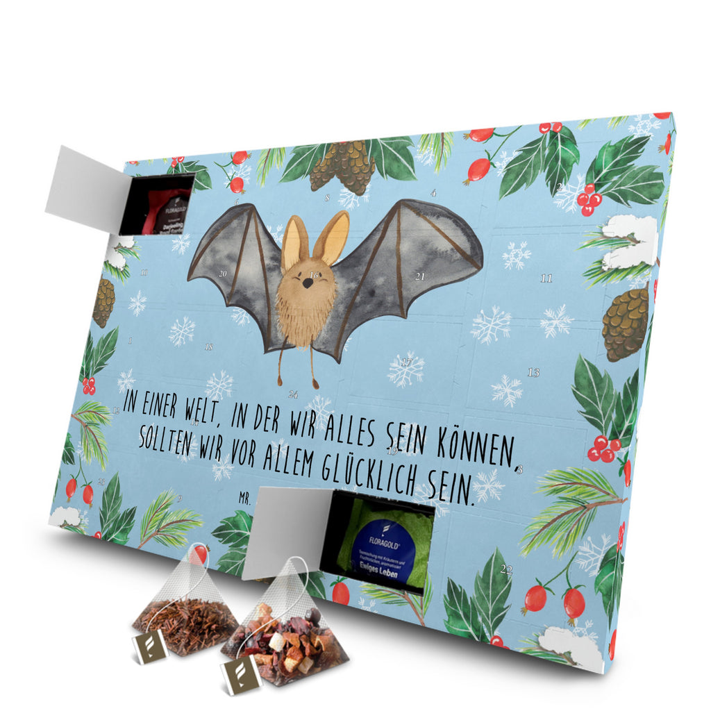 Tee Adventskalender Fledermaus Flügel Adventskalender, Kerzen Adventskalender, Duftkerzen Adventskalender, Tiermotive, Gute Laune, lustige Sprüche, Tiere