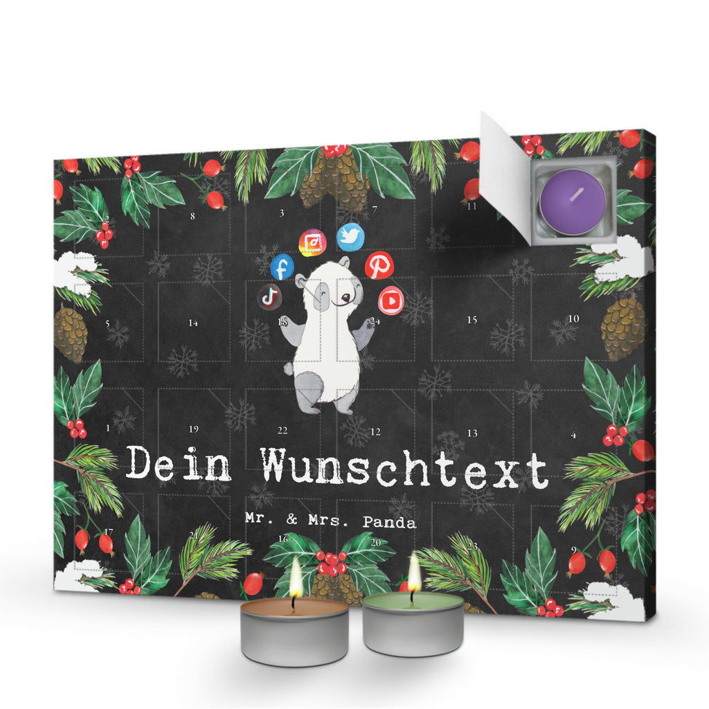 Personalisierter Duftkerzen Adventskalender Social Media Manager Leidenschaft Personalisierter Duftkerzen Adventskalender, Beruf, Ausbildung, Jubiläum, Abschied, Rente, Kollege, Kollegin, Geschenk, Schenken, Arbeitskollege, Mitarbeiter, Firma, Danke, Dankeschön