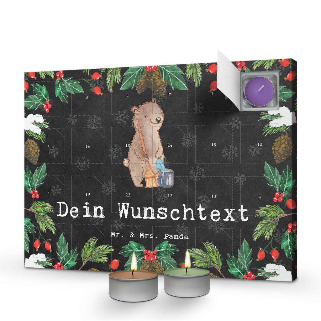 Personalisierter Duftkerzen Adventskalender Reinigungskraft Leidenschaft Personalisierter Duftkerzen Adventskalender, Beruf, Ausbildung, Jubiläum, Abschied, Rente, Kollege, Kollegin, Geschenk, Schenken, Arbeitskollege, Mitarbeiter, Firma, Danke, Dankeschön