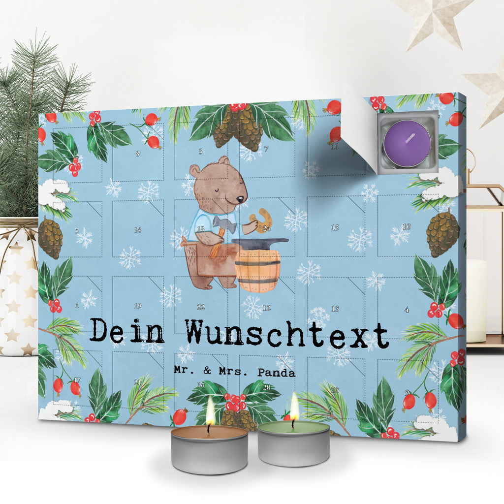 Personalisierter Duftkerzen Adventskalender Schmied Leidenschaft Personalisierter Duftkerzen Adventskalender, Beruf, Ausbildung, Jubiläum, Abschied, Rente, Kollege, Kollegin, Geschenk, Schenken, Arbeitskollege, Mitarbeiter, Firma, Danke, Dankeschön