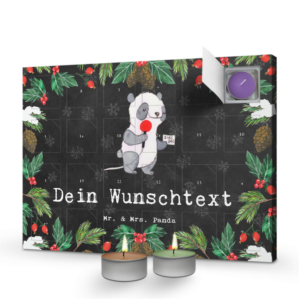 Personalisierter Duftkerzen Adventskalender Reporter Leidenschaft Personalisierter Duftkerzen Adventskalender, Beruf, Ausbildung, Jubiläum, Abschied, Rente, Kollege, Kollegin, Geschenk, Schenken, Arbeitskollege, Mitarbeiter, Firma, Danke, Dankeschön