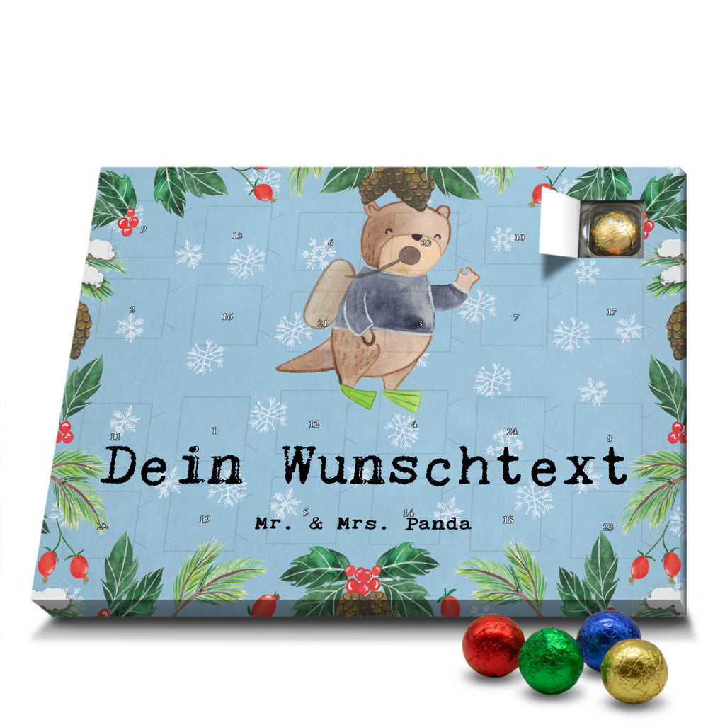 Personalisierter Schoko Adventskalender Taucher Leidenschaft Personalisierter Adventskalender, Adventskalender mit Namen, Beruf, Ausbildung, Jubiläum, Abschied, Rente, Kollege, Kollegin, Geschenk, Schenken, Arbeitskollege, Mitarbeiter, Firma, Danke, Dankeschön