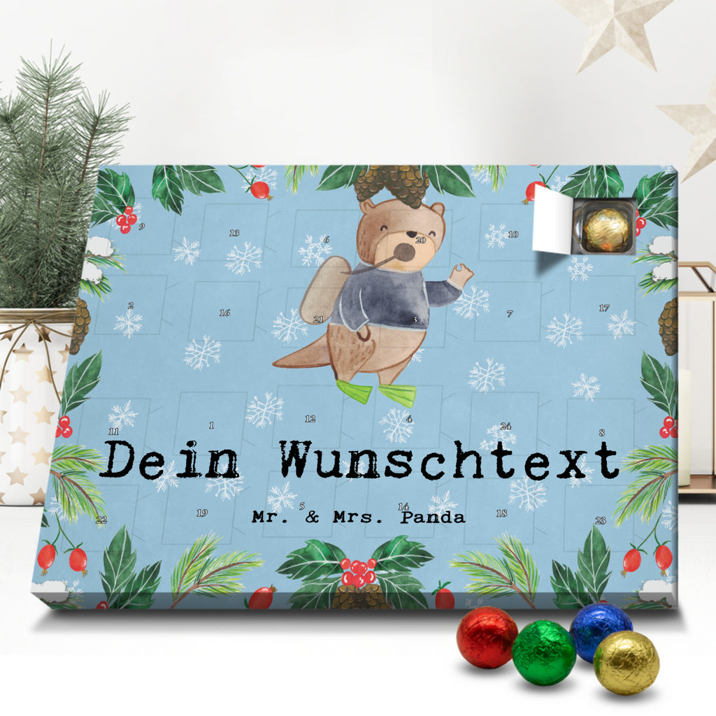 Personalisierter Schoko Adventskalender Taucher Leidenschaft Personalisierter Adventskalender, Adventskalender mit Namen, Beruf, Ausbildung, Jubiläum, Abschied, Rente, Kollege, Kollegin, Geschenk, Schenken, Arbeitskollege, Mitarbeiter, Firma, Danke, Dankeschön