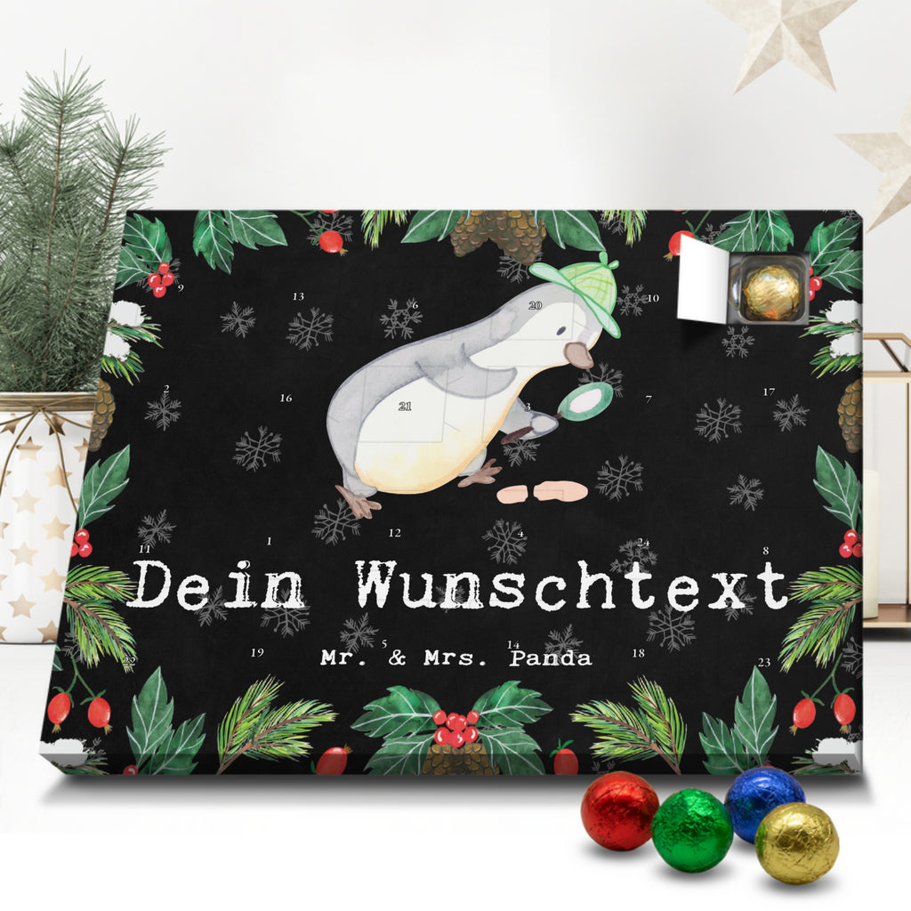 Personalisierter Schoko Adventskalender Detektiv Leidenschaft Personalisierter Adventskalender, Adventskalender mit Namen, Beruf, Ausbildung, Jubiläum, Abschied, Rente, Kollege, Kollegin, Geschenk, Schenken, Arbeitskollege, Mitarbeiter, Firma, Danke, Dankeschön, Detektiv, Ermittler, Agent, Privatdetektei, Berufsdetektiv, Wirtschaftsdetektei, Detektivausbildung, Spurensuche