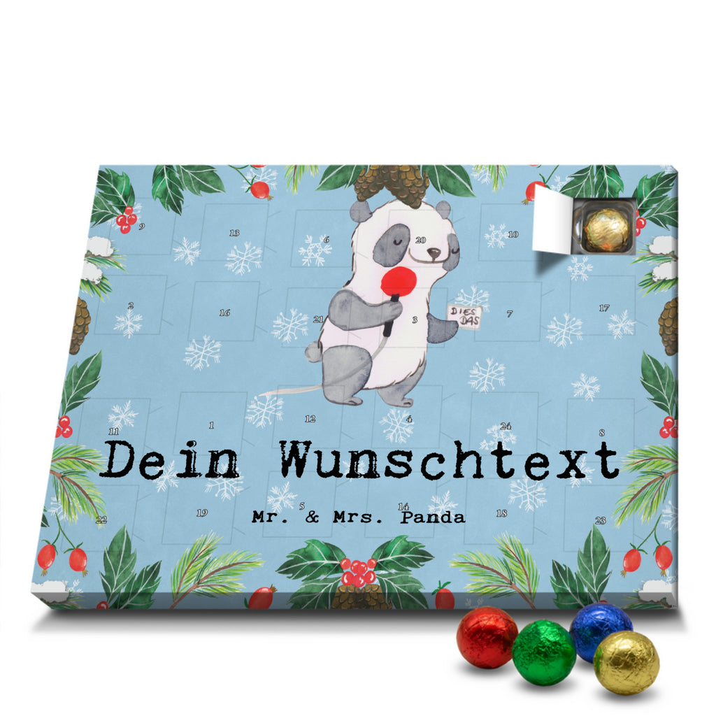 Personalisierter Schoko Adventskalender Reporter Leidenschaft Personalisierter Adventskalender, Adventskalender mit Namen, Beruf, Ausbildung, Jubiläum, Abschied, Rente, Kollege, Kollegin, Geschenk, Schenken, Arbeitskollege, Mitarbeiter, Firma, Danke, Dankeschön