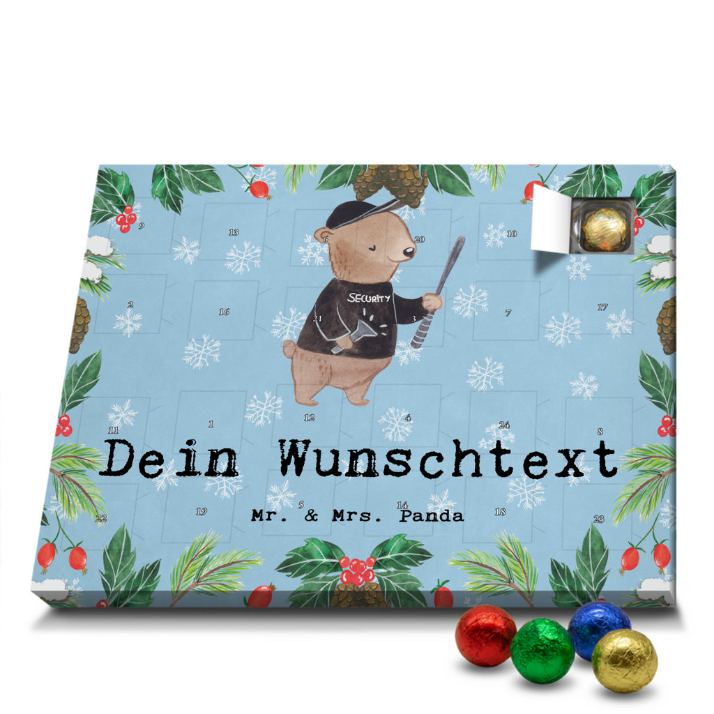 Personalisierter Schoko Adventskalender Security Mitarbeiter Leidenschaft Personalisierter Adventskalender, Adventskalender mit Namen, Beruf, Ausbildung, Jubiläum, Abschied, Rente, Kollege, Kollegin, Geschenk, Schenken, Arbeitskollege, Mitarbeiter, Firma, Danke, Dankeschön