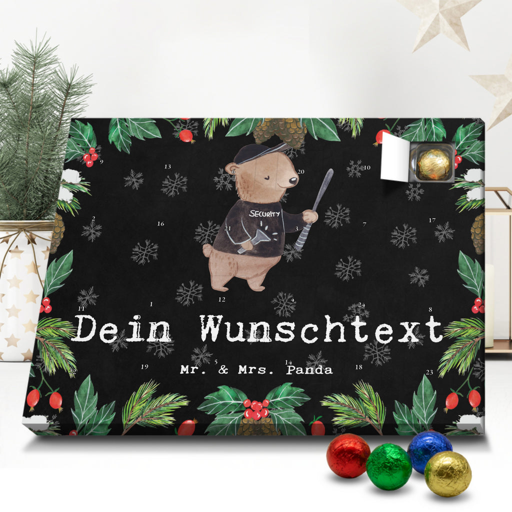 Personalisierter Schoko Adventskalender Security Mitarbeiter Leidenschaft Personalisierter Adventskalender, Adventskalender mit Namen, Beruf, Ausbildung, Jubiläum, Abschied, Rente, Kollege, Kollegin, Geschenk, Schenken, Arbeitskollege, Mitarbeiter, Firma, Danke, Dankeschön