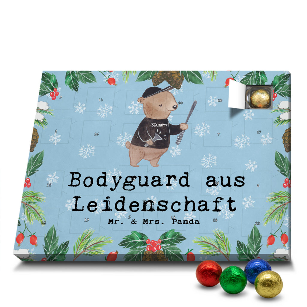 Schoko Adventskalender Bodyguard Leidenschaft Adventskalender, Schokoladen Adventskalender, Schoko Adventskalender, Beruf, Ausbildung, Jubiläum, Abschied, Rente, Kollege, Kollegin, Geschenk, Schenken, Arbeitskollege, Mitarbeiter, Firma, Danke, Dankeschön, Bodyguard, Personenschützer