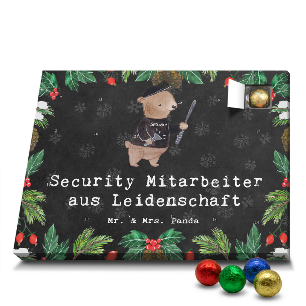 Schoko Adventskalender Security Mitarbeiter Leidenschaft Adventskalender, Schokoladen Adventskalender, Schoko Adventskalender, Beruf, Ausbildung, Jubiläum, Abschied, Rente, Kollege, Kollegin, Geschenk, Schenken, Arbeitskollege, Mitarbeiter, Firma, Danke, Dankeschön