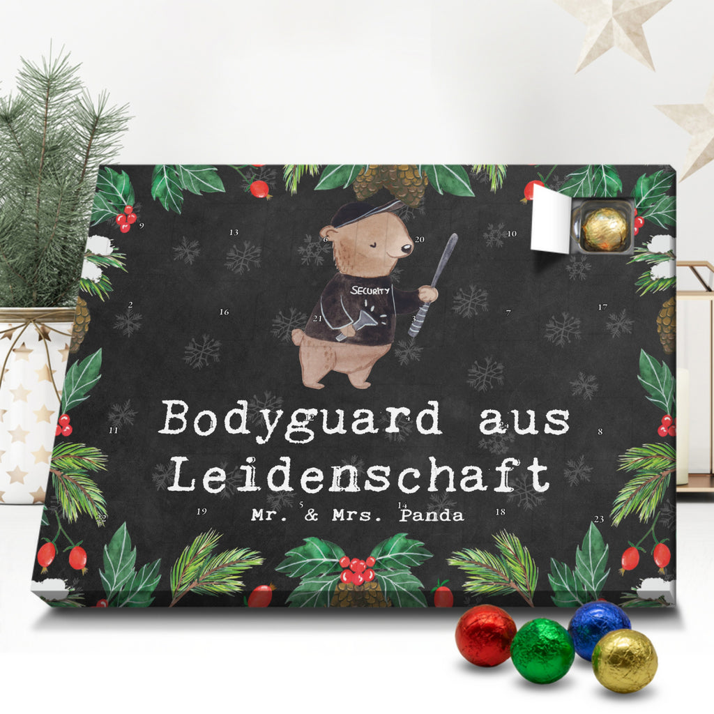 Schoko Adventskalender Bodyguard Leidenschaft Adventskalender, Schokoladen Adventskalender, Schoko Adventskalender, Beruf, Ausbildung, Jubiläum, Abschied, Rente, Kollege, Kollegin, Geschenk, Schenken, Arbeitskollege, Mitarbeiter, Firma, Danke, Dankeschön, Bodyguard, Personenschützer