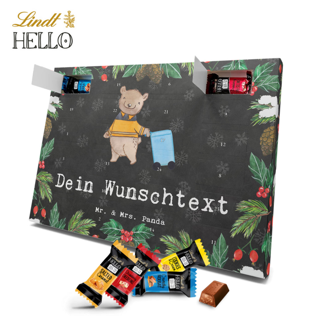 Personalisierter Markenschokolade Adventskalender Müllwerker Leidenschaft Personalisierter Adventskalender, Beruf, Ausbildung, Jubiläum, Abschied, Rente, Kollege, Kollegin, Geschenk, Schenken, Arbeitskollege, Mitarbeiter, Firma, Danke, Dankeschön, Müllwerker, Fachkraft Kreislauf- und Abfallwirtschaft, Müllentsorger, Kehrichtmann, Müllmann, Müllfahrer