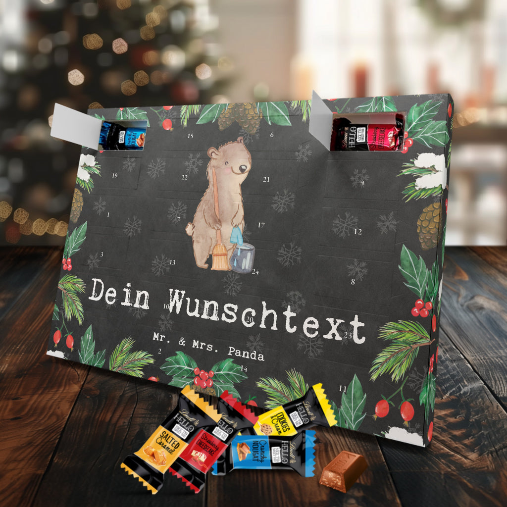 Personalisierter Markenschokolade Adventskalender Reinigungskraft Leidenschaft Personalisierter Adventskalender, Beruf, Ausbildung, Jubiläum, Abschied, Rente, Kollege, Kollegin, Geschenk, Schenken, Arbeitskollege, Mitarbeiter, Firma, Danke, Dankeschön