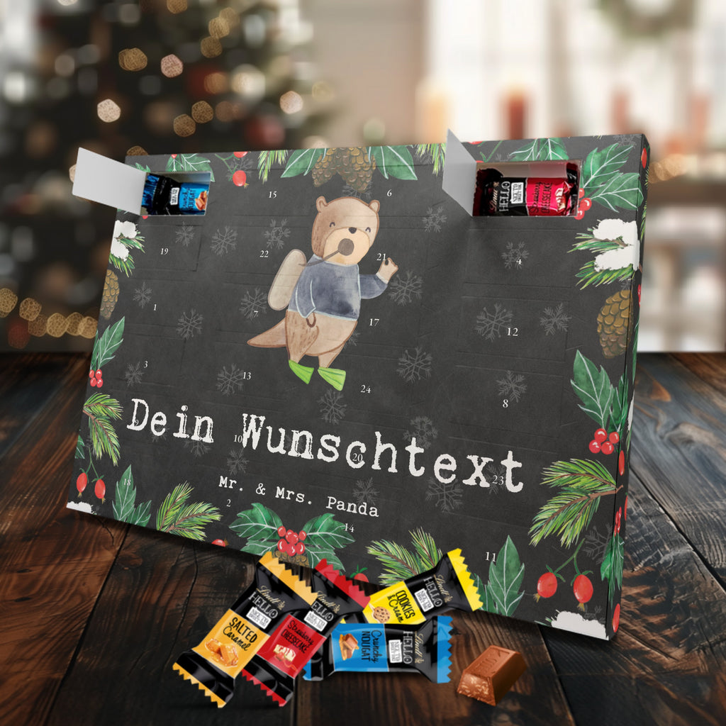 Personalisierter Markenschokolade Adventskalender Tauchlehrer Leidenschaft Personalisierter Adventskalender, Beruf, Ausbildung, Jubiläum, Abschied, Rente, Kollege, Kollegin, Geschenk, Schenken, Arbeitskollege, Mitarbeiter, Firma, Danke, Dankeschön