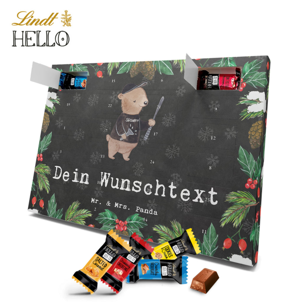 Personalisierter Markenschokolade Adventskalender Security Mitarbeiter Leidenschaft Personalisierter Adventskalender, Beruf, Ausbildung, Jubiläum, Abschied, Rente, Kollege, Kollegin, Geschenk, Schenken, Arbeitskollege, Mitarbeiter, Firma, Danke, Dankeschön