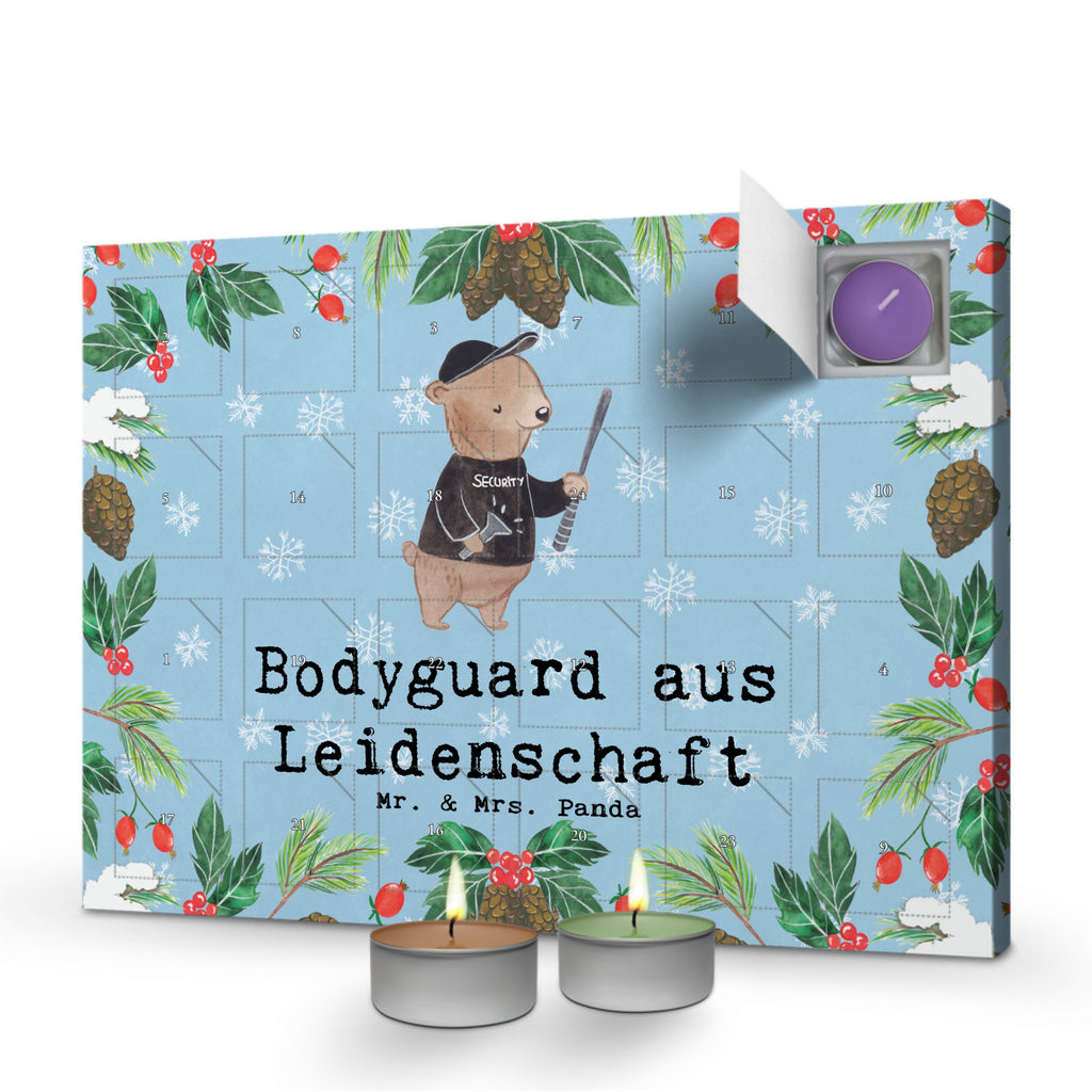 Duftkerzen Adventskalender Bodyguard Leidenschaft Adventskalender, Kerzen Adventskalender, Duftkerzen Adventskalender, Beruf, Ausbildung, Jubiläum, Abschied, Rente, Kollege, Kollegin, Geschenk, Schenken, Arbeitskollege, Mitarbeiter, Firma, Danke, Dankeschön, Bodyguard, Personenschützer