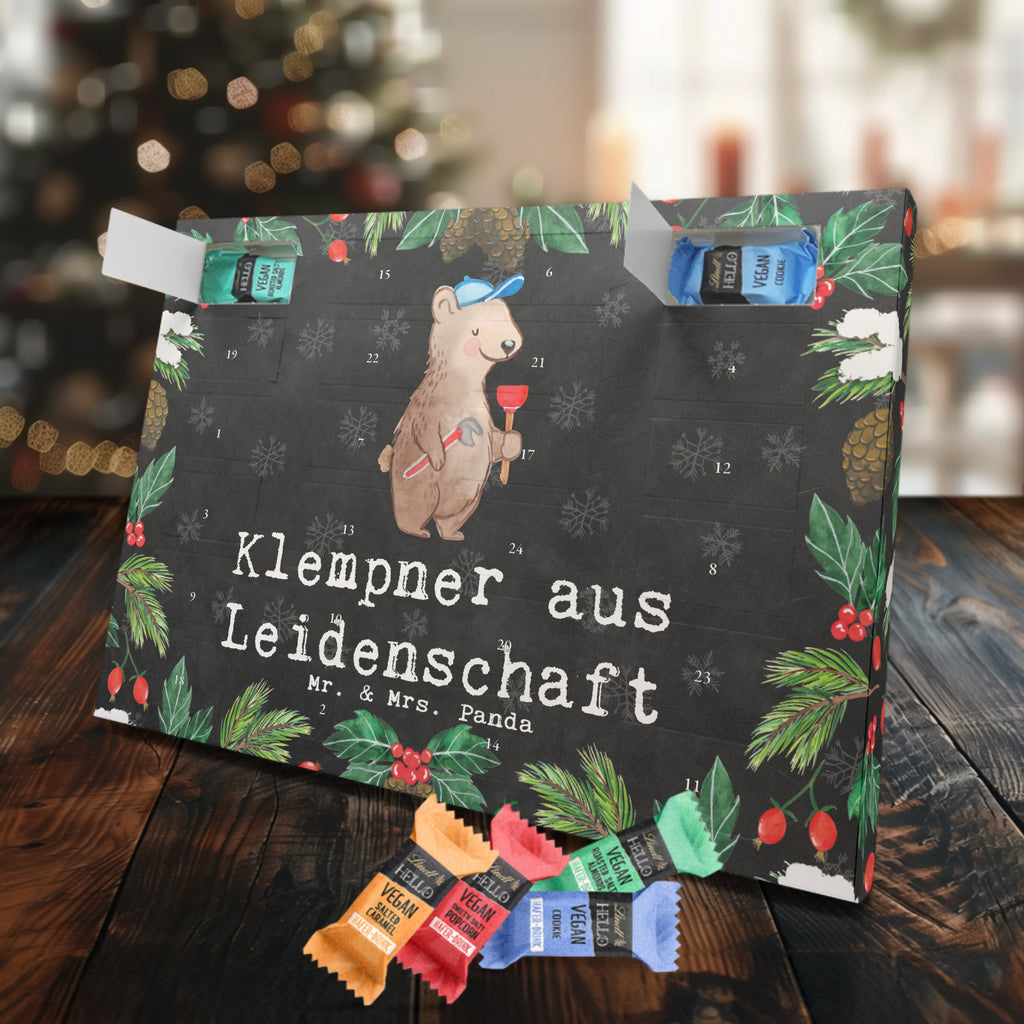 Veganer Adventskalender Klempner Leidenschaft Schokoladen Adventskalender, Beruf, Ausbildung, Jubiläum, Abschied, Rente, Kollege, Kollegin, Geschenk, Schenken, Arbeitskollege, Mitarbeiter, Firma, Danke, Dankeschön, Klempner, Handwerker, Installateur, Meister, Gesellenprüfung, Fachbetrieb, Bauklempner, Sanitärinstallationen