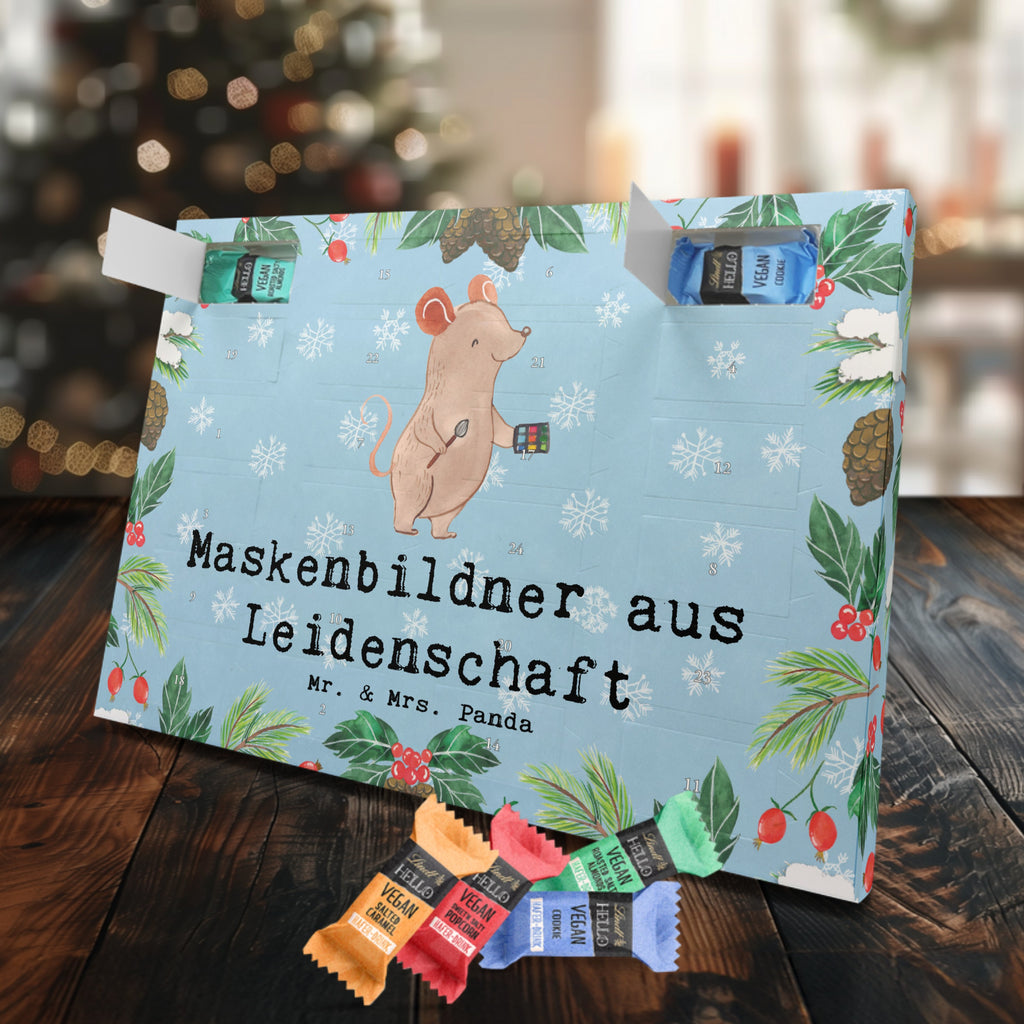 Veganer Adventskalender Maskenbildner Leidenschaft Schokoladen Adventskalender, Beruf, Ausbildung, Jubiläum, Abschied, Rente, Kollege, Kollegin, Geschenk, Schenken, Arbeitskollege, Mitarbeiter, Firma, Danke, Dankeschön, Kosmetiker, Make Up Artist, Maskenbildner, Visagist, Beauty Salon, Kosmetikstudio, Eröffnung