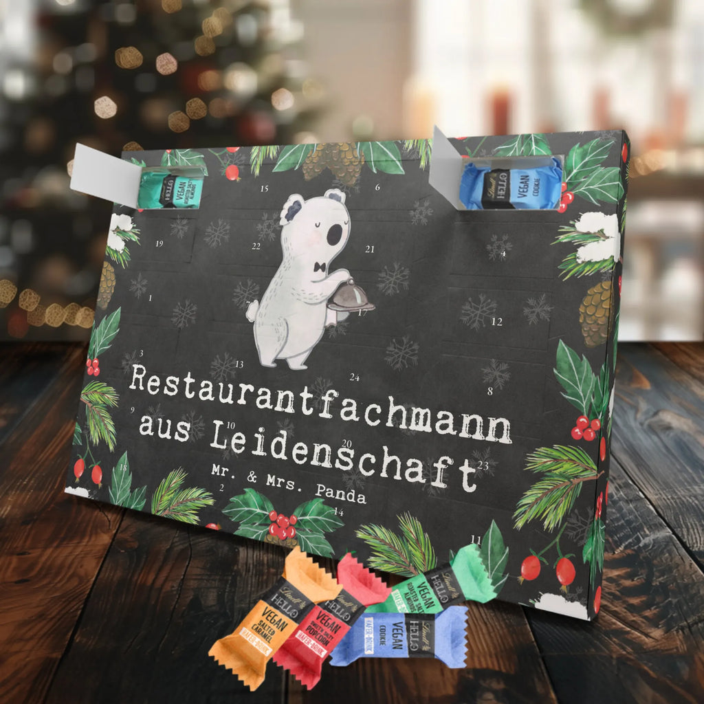 Veganer Adventskalender Restaurantfachmann Leidenschaft Schokoladen Adventskalender, Beruf, Ausbildung, Jubiläum, Abschied, Rente, Kollege, Kollegin, Geschenk, Schenken, Arbeitskollege, Mitarbeiter, Firma, Danke, Dankeschön