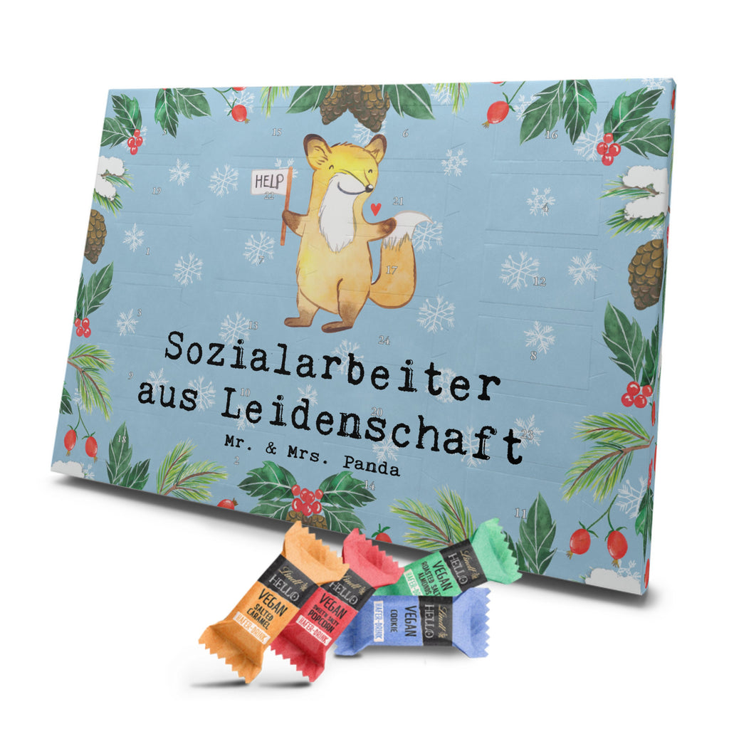 Veganer Adventskalender Sozialarbeiter Leidenschaft Schokoladen Adventskalender, Beruf, Ausbildung, Jubiläum, Abschied, Rente, Kollege, Kollegin, Geschenk, Schenken, Arbeitskollege, Mitarbeiter, Firma, Danke, Dankeschön