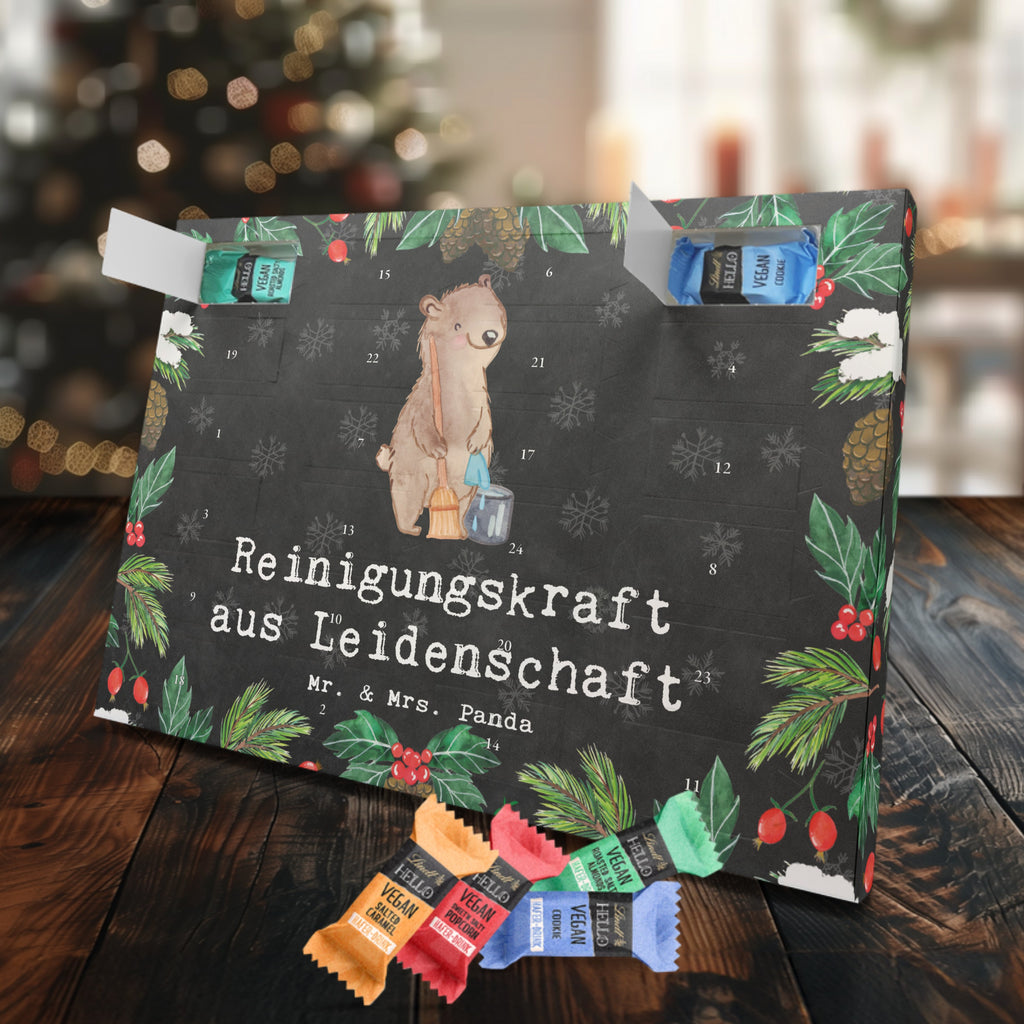 Veganer Adventskalender Reinigungskraft Leidenschaft Schokoladen Adventskalender, Beruf, Ausbildung, Jubiläum, Abschied, Rente, Kollege, Kollegin, Geschenk, Schenken, Arbeitskollege, Mitarbeiter, Firma, Danke, Dankeschön