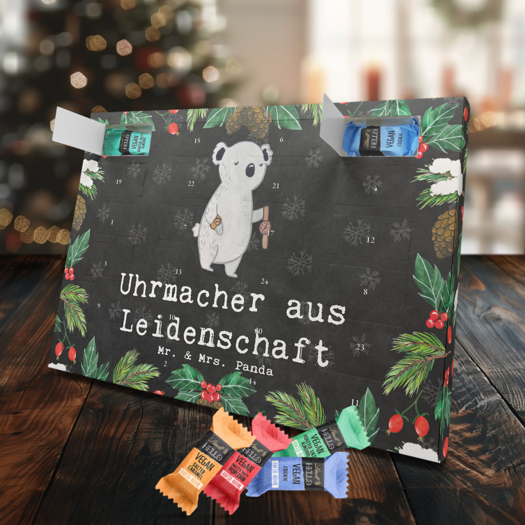 Veganer Adventskalender Uhrmacher Leidenschaft Schokoladen Adventskalender, Beruf, Ausbildung, Jubiläum, Abschied, Rente, Kollege, Kollegin, Geschenk, Schenken, Arbeitskollege, Mitarbeiter, Firma, Danke, Dankeschön