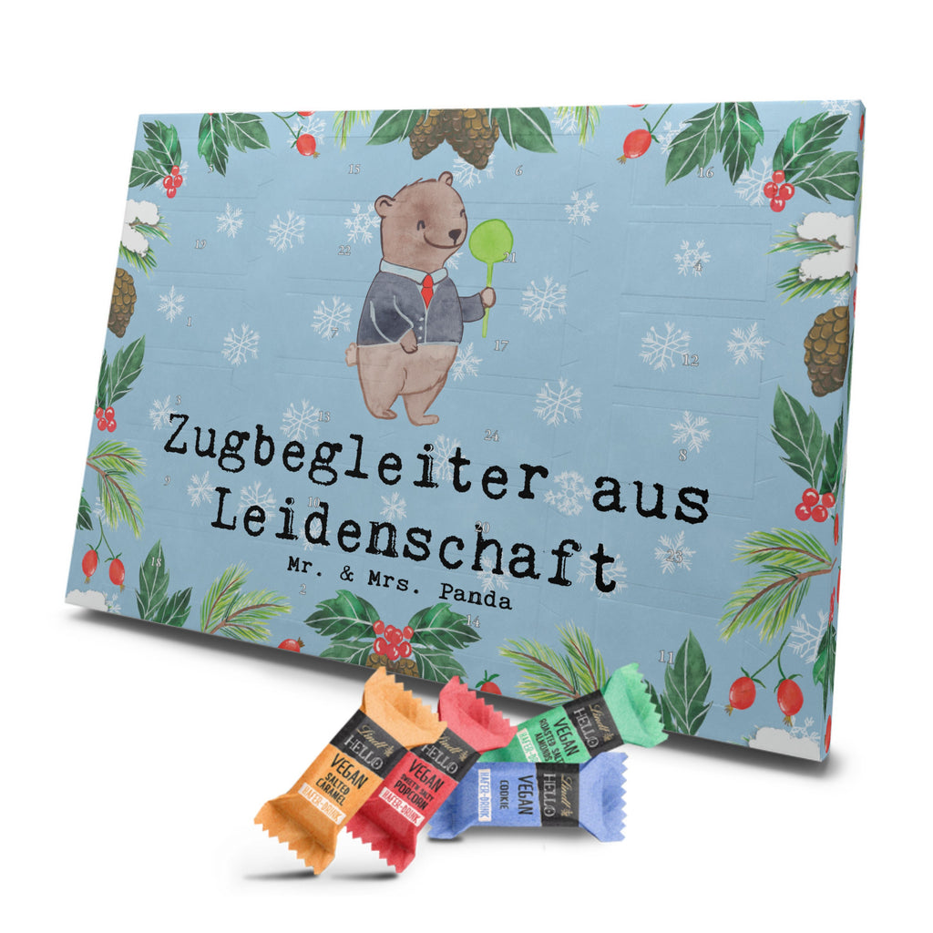 Veganer Adventskalender Zugbegleiter Leidenschaft Schokoladen Adventskalender, Beruf, Ausbildung, Jubiläum, Abschied, Rente, Kollege, Kollegin, Geschenk, Schenken, Arbeitskollege, Mitarbeiter, Firma, Danke, Dankeschön