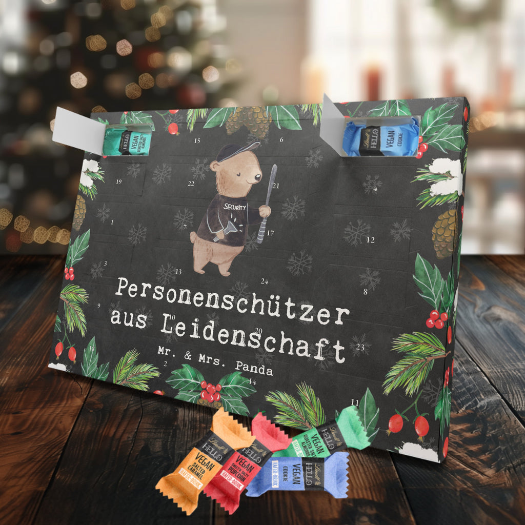 Veganer Adventskalender Personenschützer Leidenschaft Schokoladen Adventskalender, Beruf, Ausbildung, Jubiläum, Abschied, Rente, Kollege, Kollegin, Geschenk, Schenken, Arbeitskollege, Mitarbeiter, Firma, Danke, Dankeschön, Bodyguard, Personenschützer