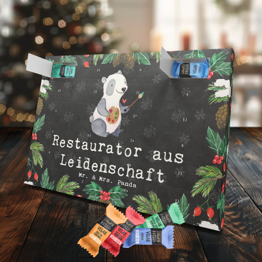 Veganer Adventskalender Restaurator Leidenschaft Schokoladen Adventskalender, Beruf, Ausbildung, Jubiläum, Abschied, Rente, Kollege, Kollegin, Geschenk, Schenken, Arbeitskollege, Mitarbeiter, Firma, Danke, Dankeschön