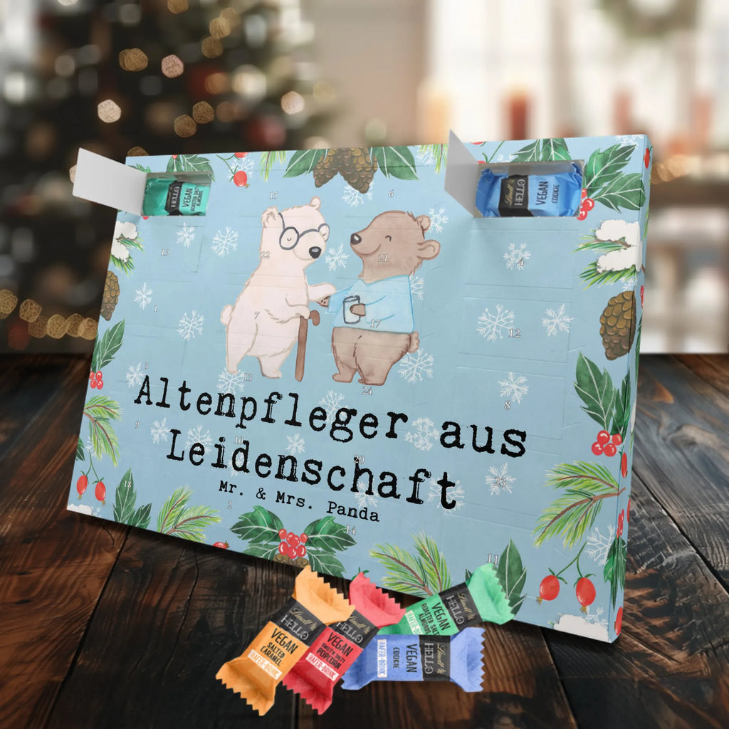 Veganer Adventskalender Altenpfleger Leidenschaft Schokoladen Adventskalender, Beruf, Ausbildung, Jubiläum, Abschied, Rente, Kollege, Kollegin, Geschenk, Schenken, Arbeitskollege, Mitarbeiter, Firma, Danke, Dankeschön, Altenpfleger, Pfleger, Altenheim Eröffnung