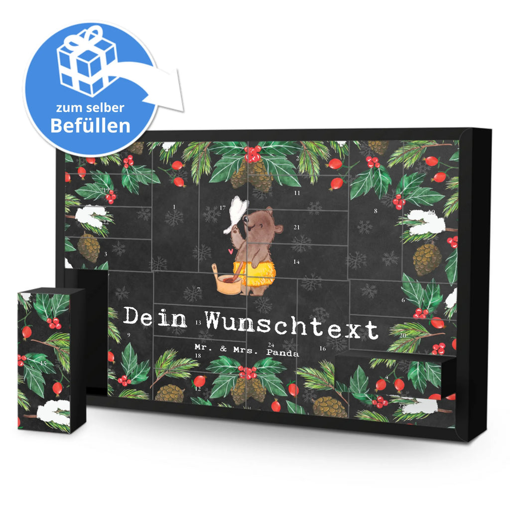 Personalisierter Befüllbarer Adventskalender Saunameister Leidenschaft Befüllbarer Adventskalender, Adventskalender zum selbst befüllen, Beruf, Ausbildung, Jubiläum, Abschied, Rente, Kollege, Kollegin, Geschenk, Schenken, Arbeitskollege, Mitarbeiter, Firma, Danke, Dankeschön