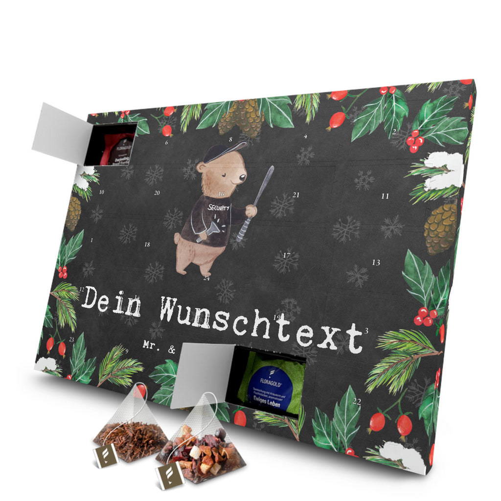 Personalisierter Tee Adventskalender Security Mitarbeiter Leidenschaft Personalisierter Tee Adventskalender, Beruf, Ausbildung, Jubiläum, Abschied, Rente, Kollege, Kollegin, Geschenk, Schenken, Arbeitskollege, Mitarbeiter, Firma, Danke, Dankeschön