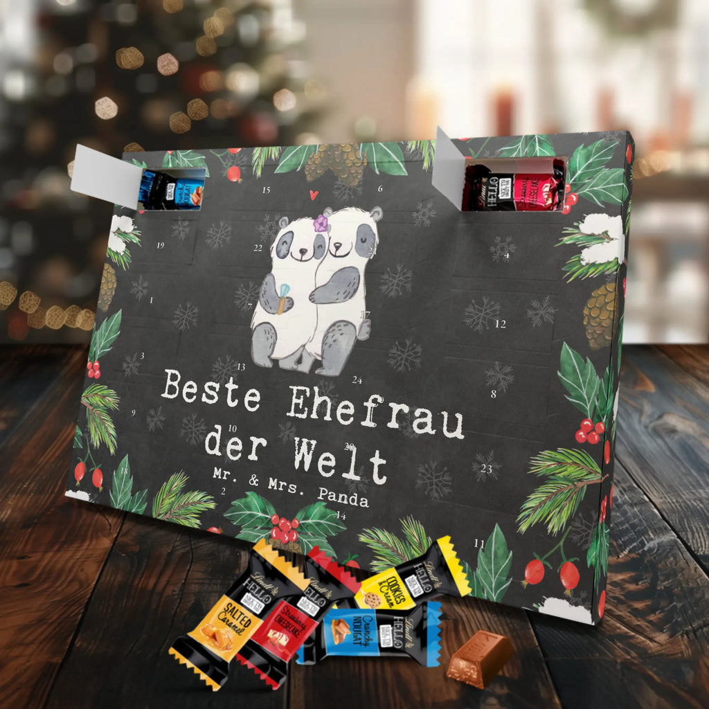 Markenschokolade Adventskalender Panda Beste Ehefrau der Welt Adventskalender, Weihnachtskalender, Markenschokolade Adventskalender, für, Dankeschön, Geschenk, Schenken, Geburtstag, Geburtstagsgeschenk, Geschenkidee, Danke, Bedanken, Mitbringsel, Freude machen, Geschenktipp, Ehefrau, Beste, Frau, Partnerin, Freundin, Traumfrau, Hochzeit, Liebling, Ehepartner, Ehe, Gattin, Lebensgefährtin, Braut, Kleinigkeit