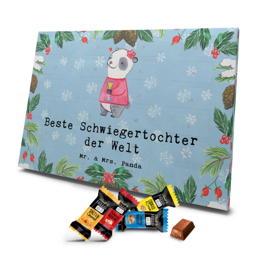 Markenschokolade Adventskalender Panda Beste Schwiegertochter der Welt Adventskalender, Weihnachtskalender, Markenschokolade Adventskalender, für, Dankeschön, Geschenk, Schenken, Geburtstag, Geburtstagsgeschenk, Geschenkidee, Danke, Bedanken, Mitbringsel, Freude machen, Geschenktipp, Schwiegertochter, Tochter, Ehefrau des Sohns, Frau, angeheiratet, Hochzeit