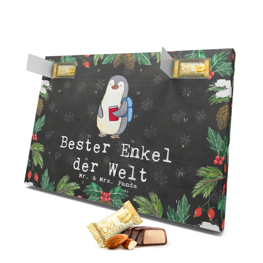 Marzipan Adventskalender Pinguin Bester Enkel der Welt Marzipan Adventskalender, für, Dankeschön, Geschenk, Schenken, Geburtstag, Geburtstagsgeschenk, Geschenkidee, Danke, Bedanken, Mitbringsel, Freude machen, Geschenktipp, Enkel, Enkelkind, Enkelsohn, Oma, Opa, Kind von Tochter, Kind von Sohn, Taufe, Großsohn