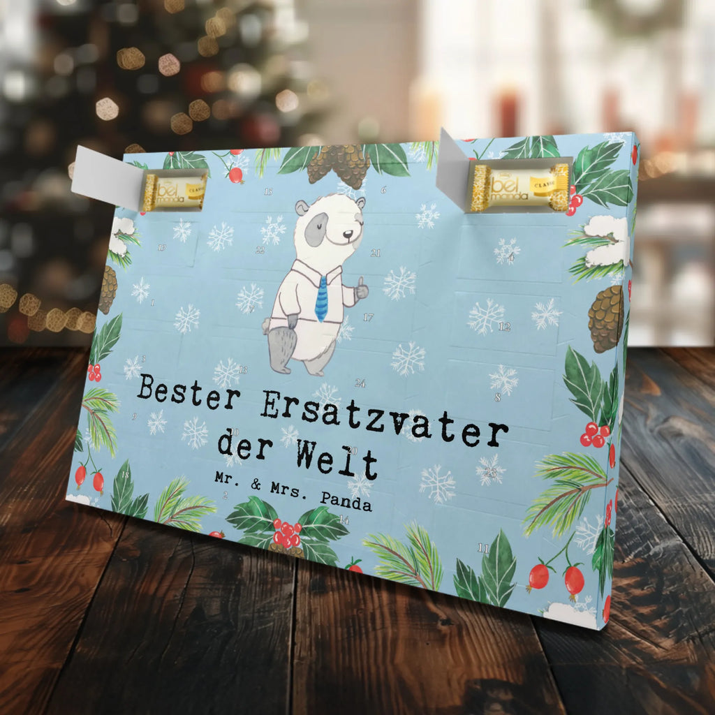 Marzipan Adventskalender Panda Bester Ersatzvater der Welt Marzipan Adventskalender, für, Dankeschön, Geschenk, Schenken, Geburtstag, Geburtstagsgeschenk, Geschenkidee, Danke, Bedanken, Mitbringsel, Freude machen, Geschenktipp, Bester, Ersatzvater, Ersatz, zweiter, Vater, Papa, Dad, Daddy, Paps, Papi, Vati, Eltern, Geschenk Vater, Mann, Familie, Kleinigkeit