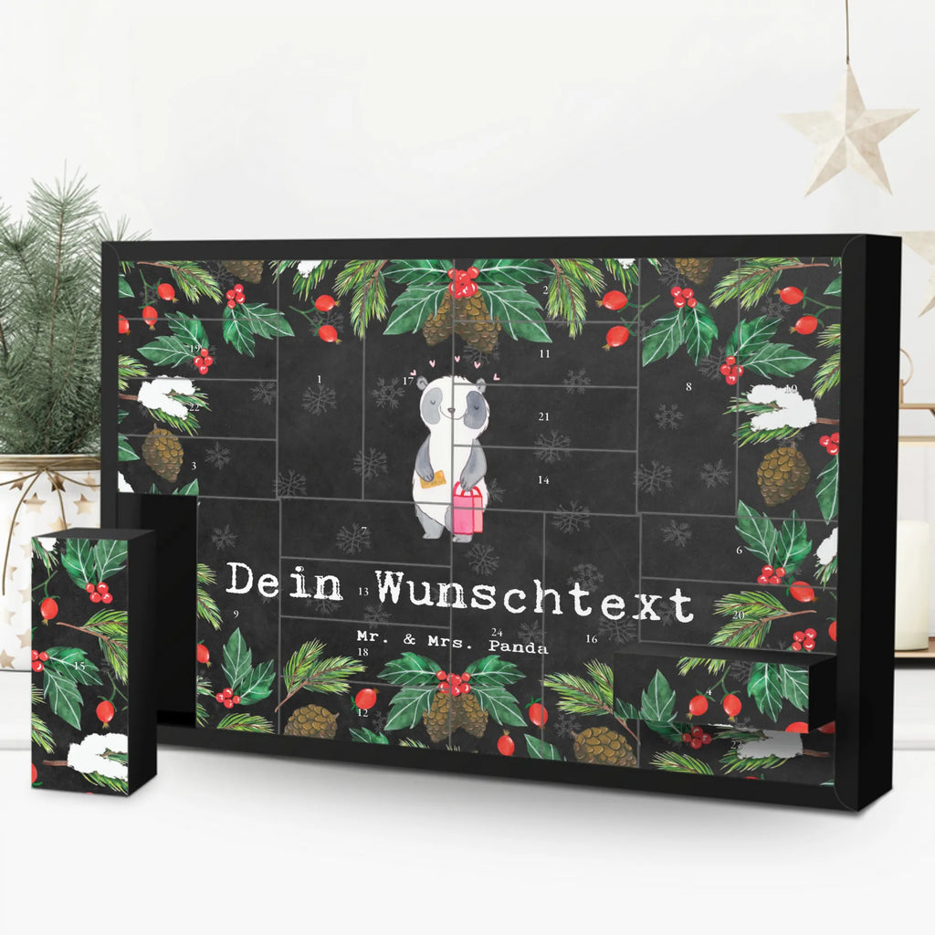 Personalisierter Befüllbarer Adventskalender Panda Bester Shoppingpartner der Welt Befüllbarer Adventskalender, Adventskalender zum selbst befüllen, für, Dankeschön, Geschenk, Schenken, Geburtstag, Geburtstagsgeschenk, Geschenkidee, Danke, Bedanken, Mitbringsel, Freude machen, Geschenktipp, Shoppingpartner, Shoppen, Begleitung, Partner, Freundin, Freund, bff, Shopping, Einkaufen, Shopping-Queen, Queen, Bester