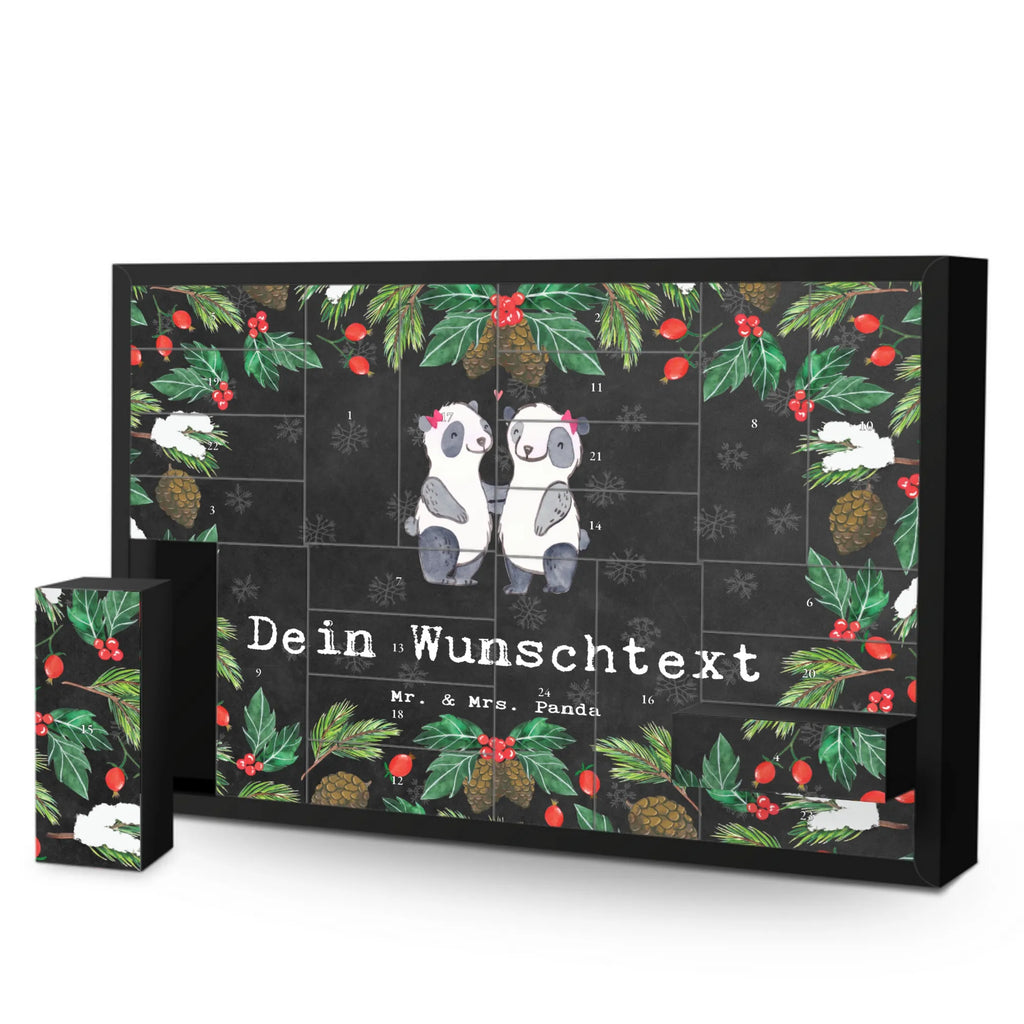 Personalisierter Befüllbarer Adventskalender Panda Beste Schwester der Welt Befüllbarer Adventskalender, Adventskalender zum selbst befüllen, für, Dankeschön, Geschenk, Schenken, Geburtstag, Geburtstagsgeschenk, Geschenkidee, Danke, Bedanken, Mitbringsel, Freude machen, Geschenktipp, Schwestern, Schwester, Geschwister, Schwesterherz, Sister, Familie, Kleinigkeit, Beste, Tochter, Liebe, Kinder