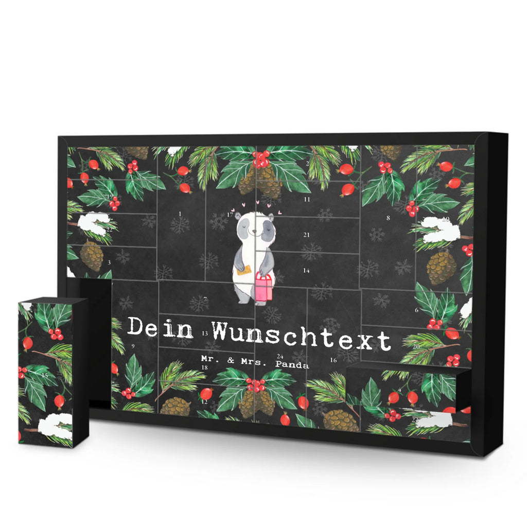 Personalisierter Befüllbarer Adventskalender Panda Beste Shoppingbegleitung der Welt Befüllbarer Adventskalender, Adventskalender zum selbst befüllen, für, Dankeschön, Geschenk, Schenken, Geburtstag, Geburtstagsgeschenk, Geschenkidee, Danke, Bedanken, Mitbringsel, Freude machen, Geschenktipp, Shoppingbegleitung, Shoppingpartner, Begleitung, Shoppen, Partner, Freundin, Freund, bff, Shopping, Einkaufen, Shopping-Queen, Queen, Bester