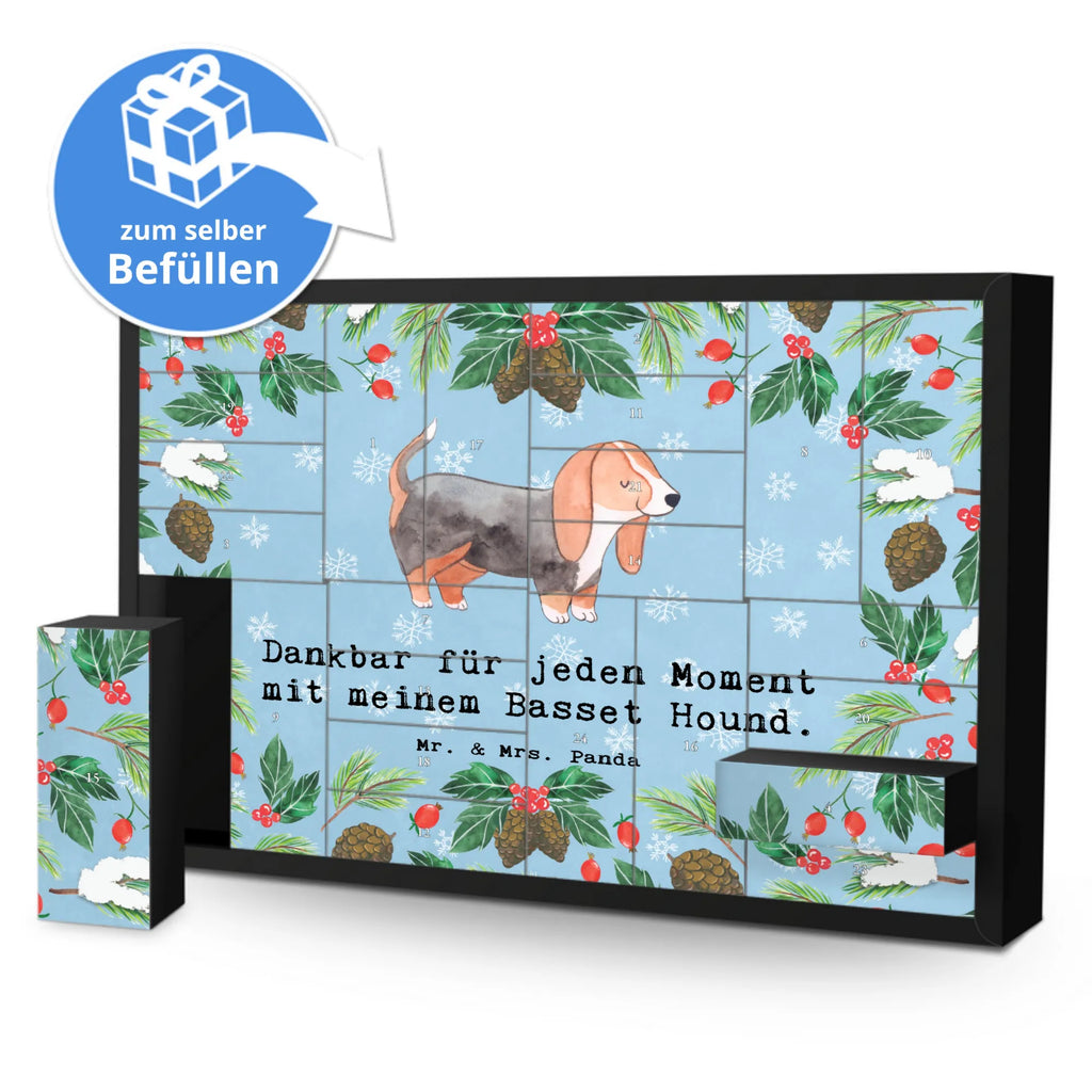 Befüllbarer Adventskalender Basset Hound Moment Befüllbarer Adventskalender, Adventskalender zum selbst befüllen, Hund, Hunderasse, Rassehund, Hundebesitzer, Geschenk, Tierfreund, Schenken, Welpe, Basset Hound, Basset